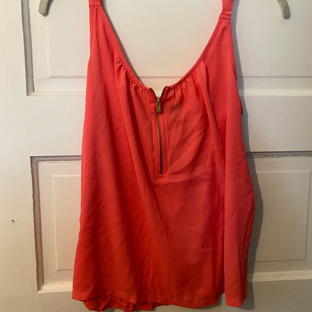 Zip front tank top